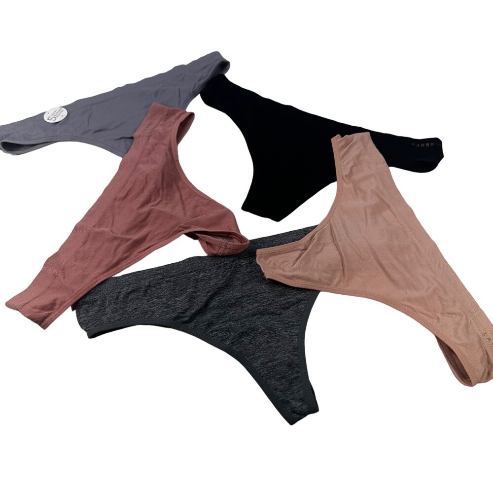 Lot Of Five Danskin Women's Size XL Panty Thong Assorted Colors New With Tags